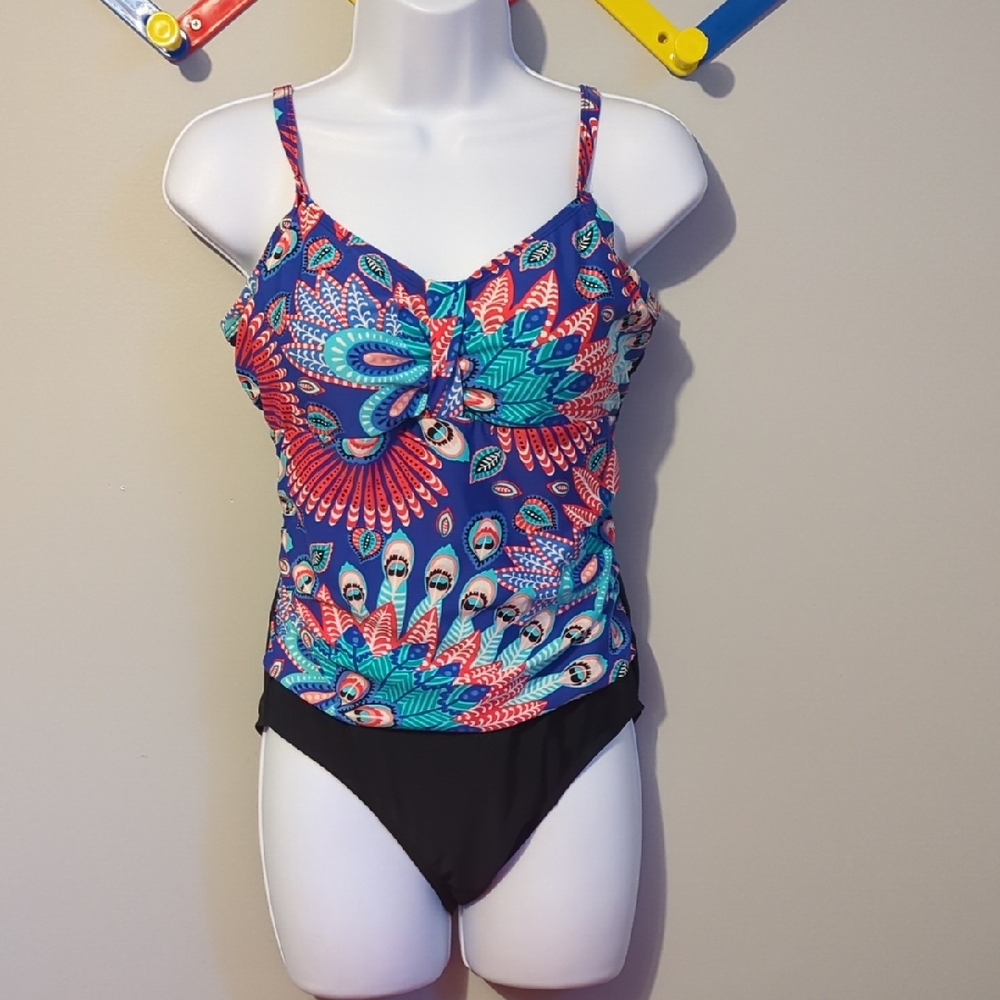 Krista Black and Multicolor Swimsuit